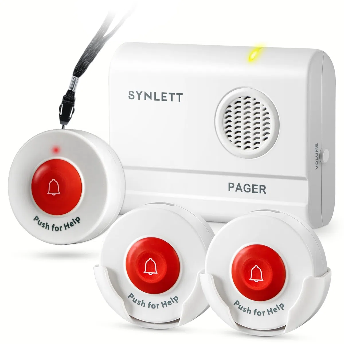 Pflege Pager mit 3 Rufknöpfen Notrufsystem für Senioren Patienten und Demenzbetreuung Zuverlässige Hilfe auf Knopfdruck zu Hause