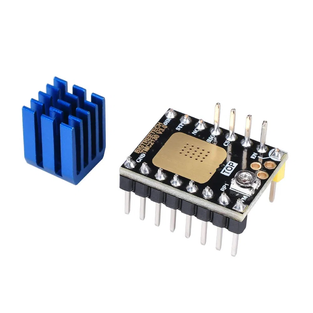 KINGPRINT TMC2130 V3.0 Schrittmotor StepStick Silent Silent Drive mit Kühlkörper für 3D-Drucker-Steuerungsplatine 4st (DIY)