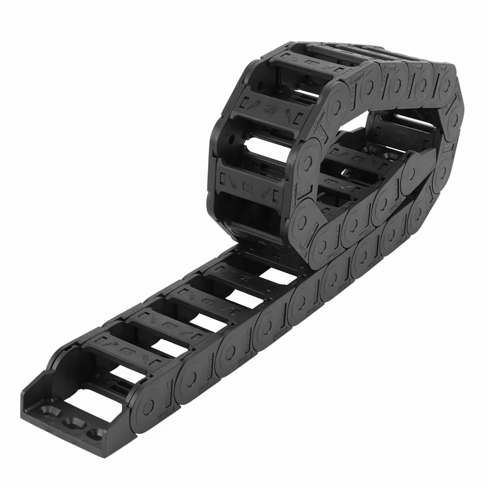 Energiekette, 100 cm Nylon 25 x 57 mm, beidseitig geöffnete Kabelkette Drahtträger Schleppkette Graviermaschine Zubehör Drahtträger