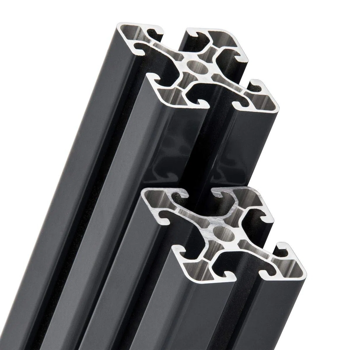 SCHMIDT systemprofile 6 Stück 2000mm Aluminium-Profil 40x40mm Nut 8 Strebenprofil Anthrazit 4040 Aluprofil Konstruktionsprofil 2m