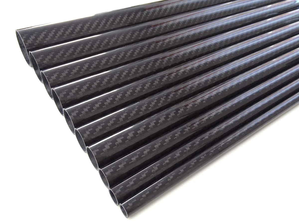 Hochglanz Carbon Rohr Ø 30mm / Sichtcarbon CFK Kohlefaser Tube 3K Köper/Länge wählbar (1000mm)