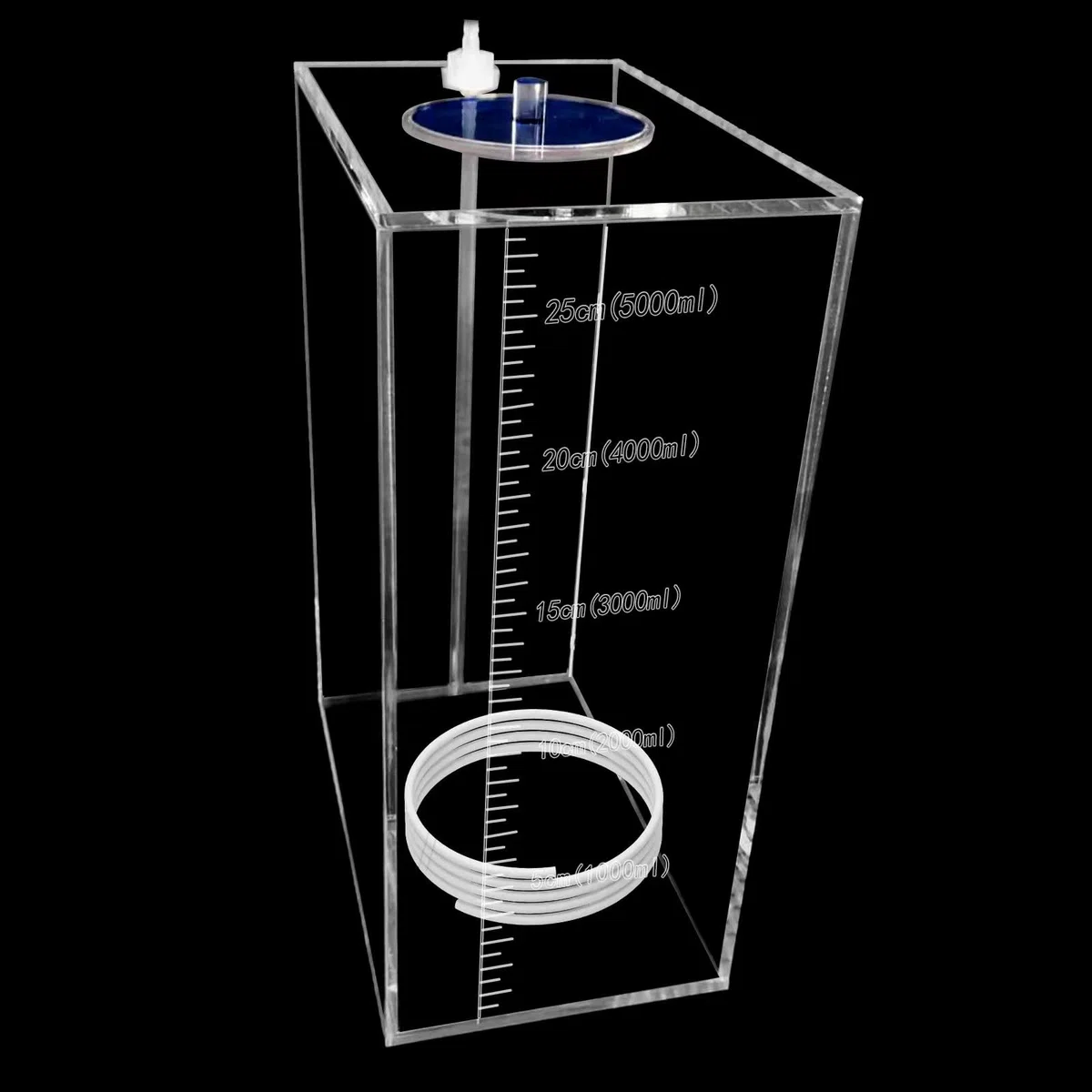 1.5 l/4.5 l/2.5 l/5 l Dosierbehälter, Dosierpumpe, Flüssigkeitsbehälter, aus Acryl, Reservoir (1 Gitter blauer Deckel/3 Gitter gelber roter blauer Deckel) (5 l 1 Gitter blauer Deckel)