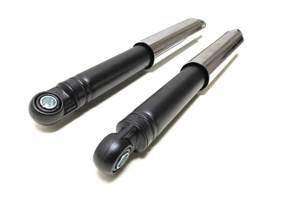 320mm Stoßdämpfer Set in Schwarz und Chrom passend für Hercules, Simson, Mofa, Moped, Mokick – Universelles Federbein Set, erstklassige Qualität