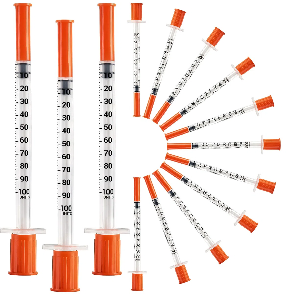 100 Stück 1ml Plastiktube 31G*6mm, Spritze mit Skala für Flüssigkeitstrennung, Einzeln Verpackt, Kunststoff Mehrzweck-Messwerkzeuge Laborzubehör für Tierpflege, Labor, Industrie