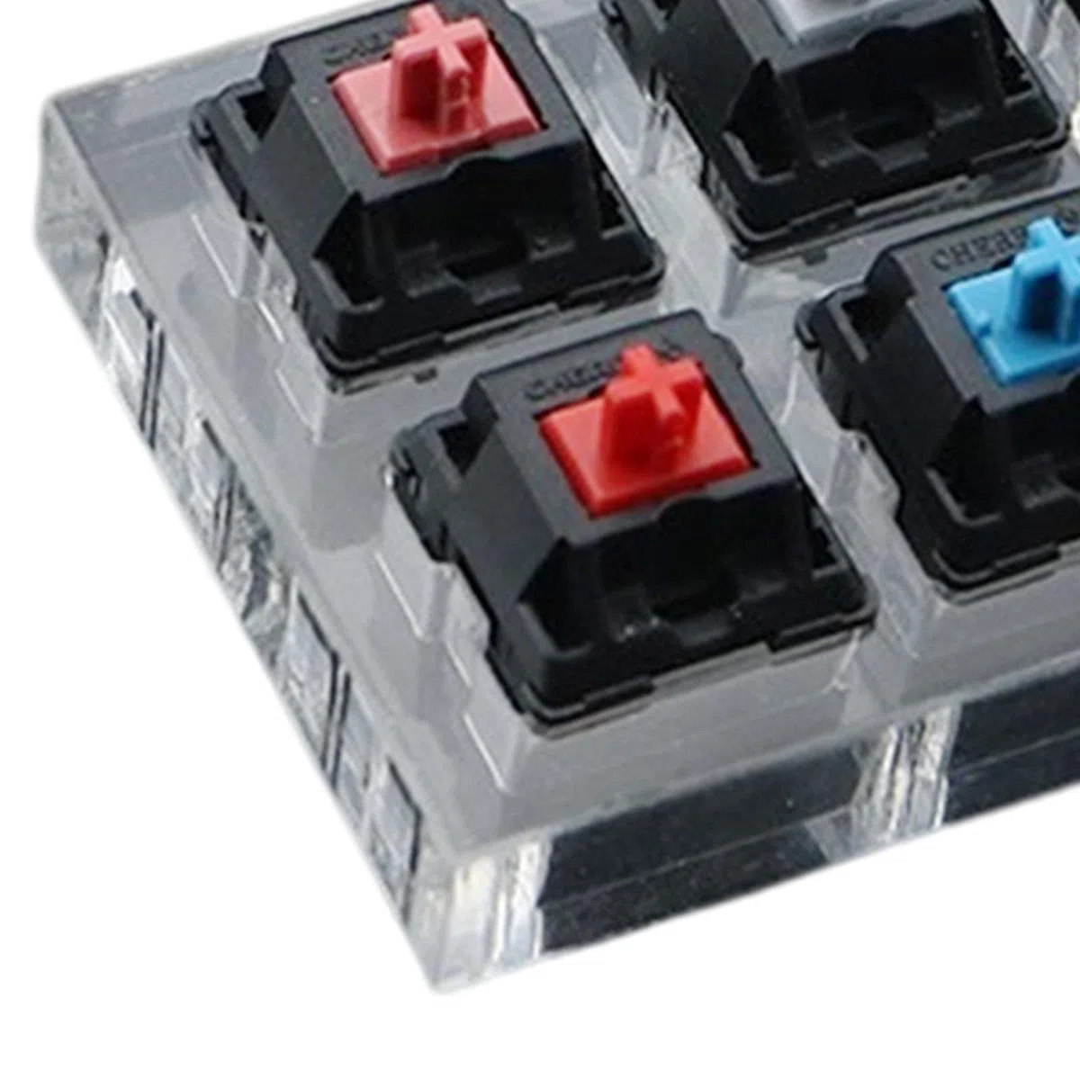 Key Switch Tester Mechanische Schalter Tester Kit Acryl Basis Abnehmbar Transparents Keycap Einfach Austauschbar für Elektronik Computer, für Cherry 6 Tasten