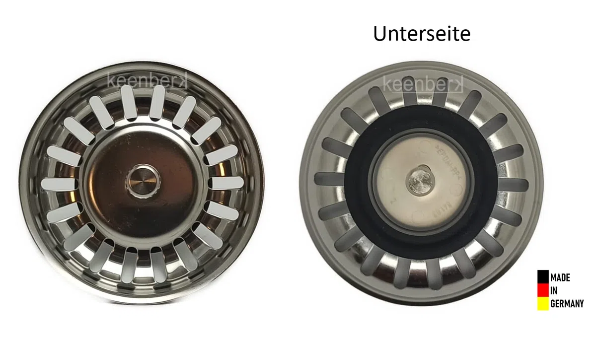 FRANKE Siebkörbchen Handbetätigung/Restebecken / 3 1/2 Zoll Siebkorb/ab Baujahr 99 / Ersatzteil Siebkörbchen