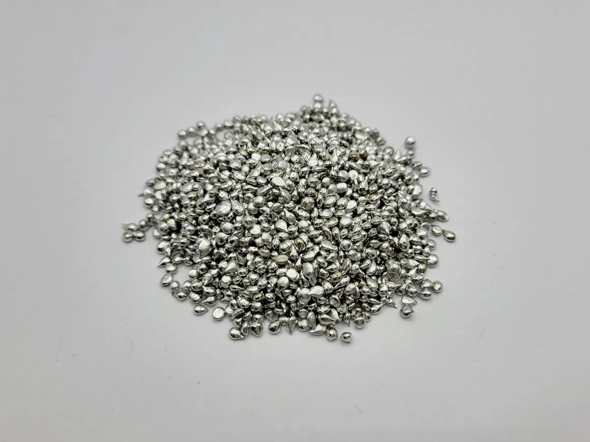 Zinn Reinzinn Sn99,9% in groben Granulat 100g-1kg Zinn Tropfen 2-4 mm Stückgröße (500)