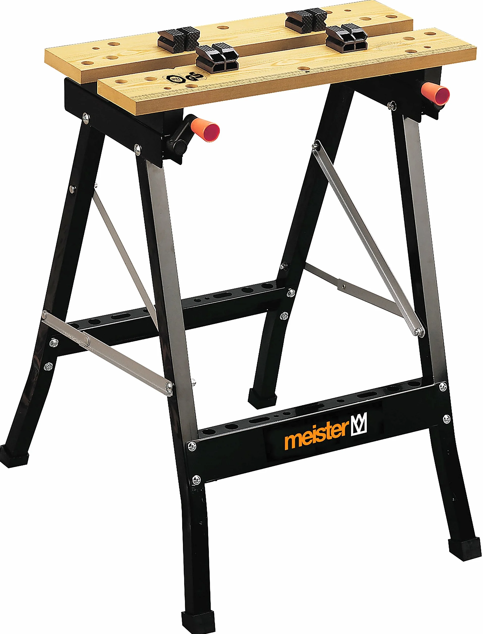 Meister Werk-und Spanntisch-150 kg Tragkraft-Große Arbeitsfläche-Aufgedruckte Skala & Winkelangaben-Klappbar-Vielseitig verstellbar/Werkbank mit Spannbacken/Arbeitstisch/9079100, Gemalt