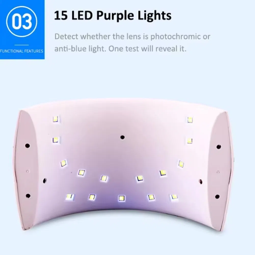 UV-Tester für Optische Brillengläser Blaulichtstrahl UV-Lampe Optische Brillengläser Blaulicht-Tester