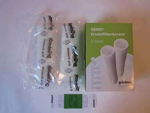 Grünbeck Ersatzfilter für Wasserfilter Geno Kombi GB 2er Pack (50 µm ohne Schutzglocke) *** (Filterhülse Vlies Filter Feinfilter Hauswasserfilter Kerzenfilter Ersatzkerzenfilter Filterkerze)