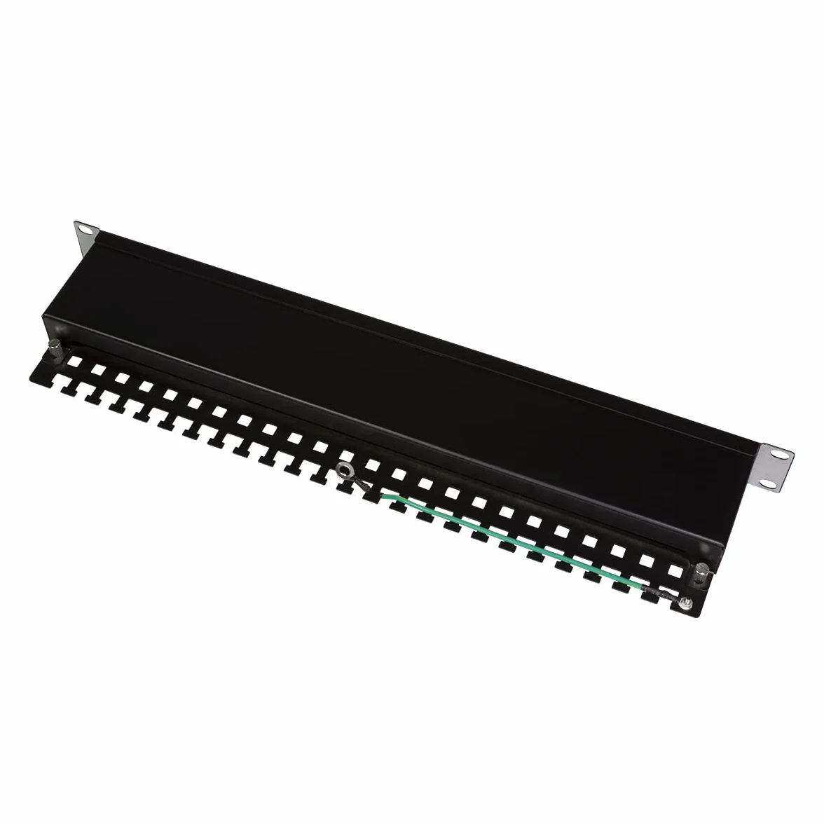 Logilink Professional EconLine Cat.6 (250 MHz) Patchpanel - Verteilerfeld, 19", STP (geschirmt) 16-Port (RJ45), NP0057, Schwarz