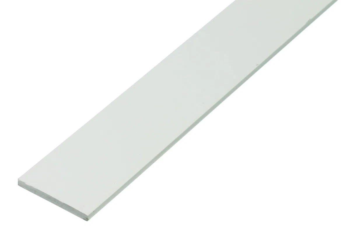 Alberts 498788 Flachstange | Kunststoff, weiß | 1000 x 30 x 3 mm | 9er Set