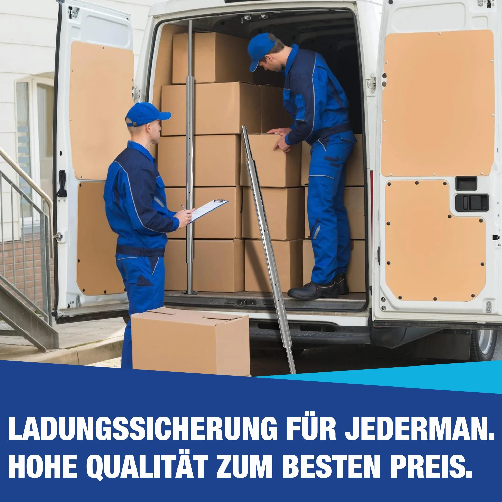 Rundsperrbalken, Sperrstange, Klemmbalken, 1200-1600 mm, Kombizapfen 19/24mm | für Airlineschiene | Kombi-Anker-Schiene | Stäbchenschiene (4)