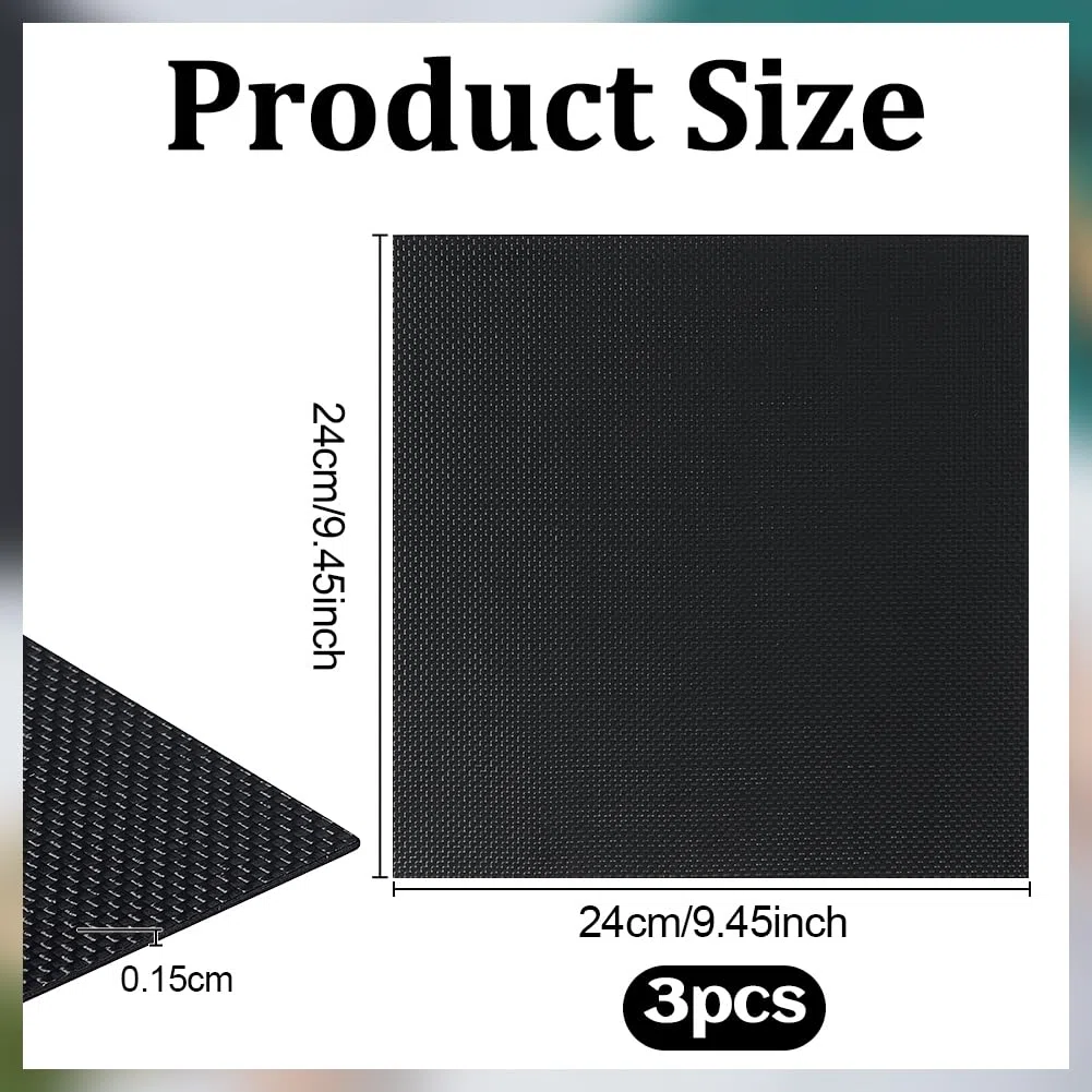 OLYCRAFT 3er Pack 240x240x1.5MM Kohlefaserplatte 3K Echte Kohlenstofffasermatte 100% 3K Laminatplatte Platte Leichtgewicht Hochfeste Platte für RC Flugzeuge Drohne Laptop Reparaturplatte