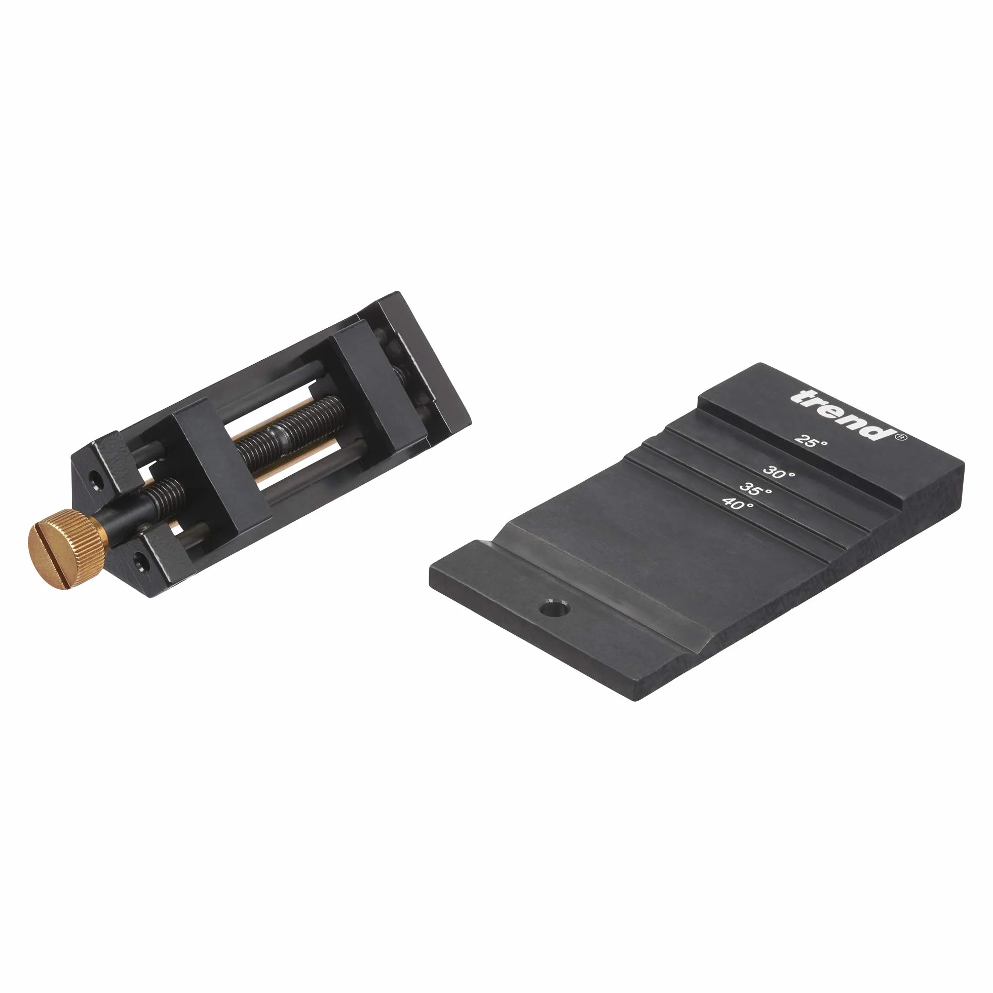 Trend Diamond Honing Guide Set, stellt sicher, dass der korrekte Winkel auf Fasenmeißeln und Hobeleisen beibehalten wird, wenn Sie mit Diamant-Schleifsteinen verwendet werden. DWS/HG/SET