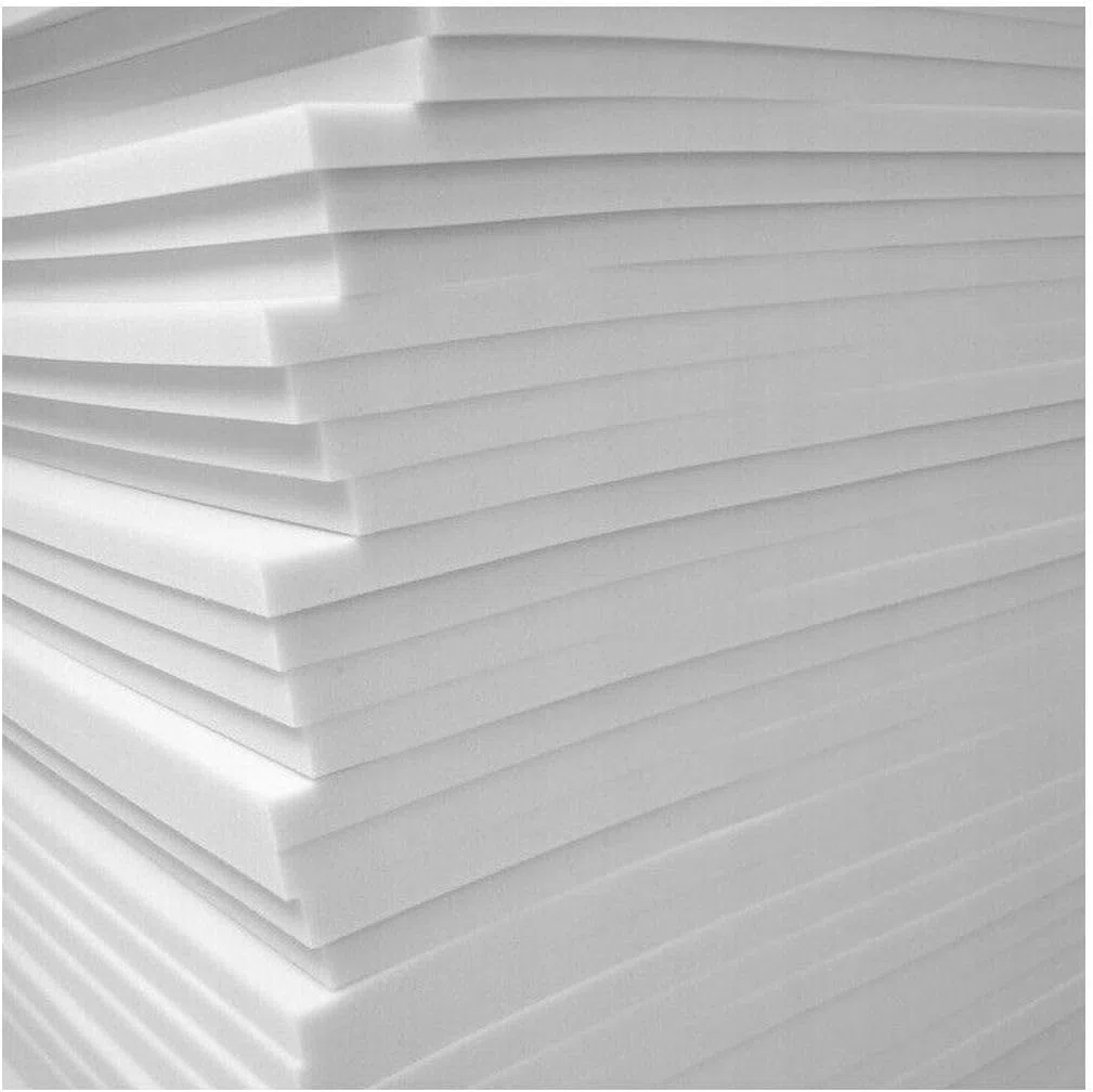 All4All Schaumstoffplatte - Schaumstoff - Matratze mittelhart T25 - Schuamstoffmatratze - Topper -Schaumstoffzuschnitt - Polster Auflage - Weiß - Verschiedene Größe 100x200x5cm