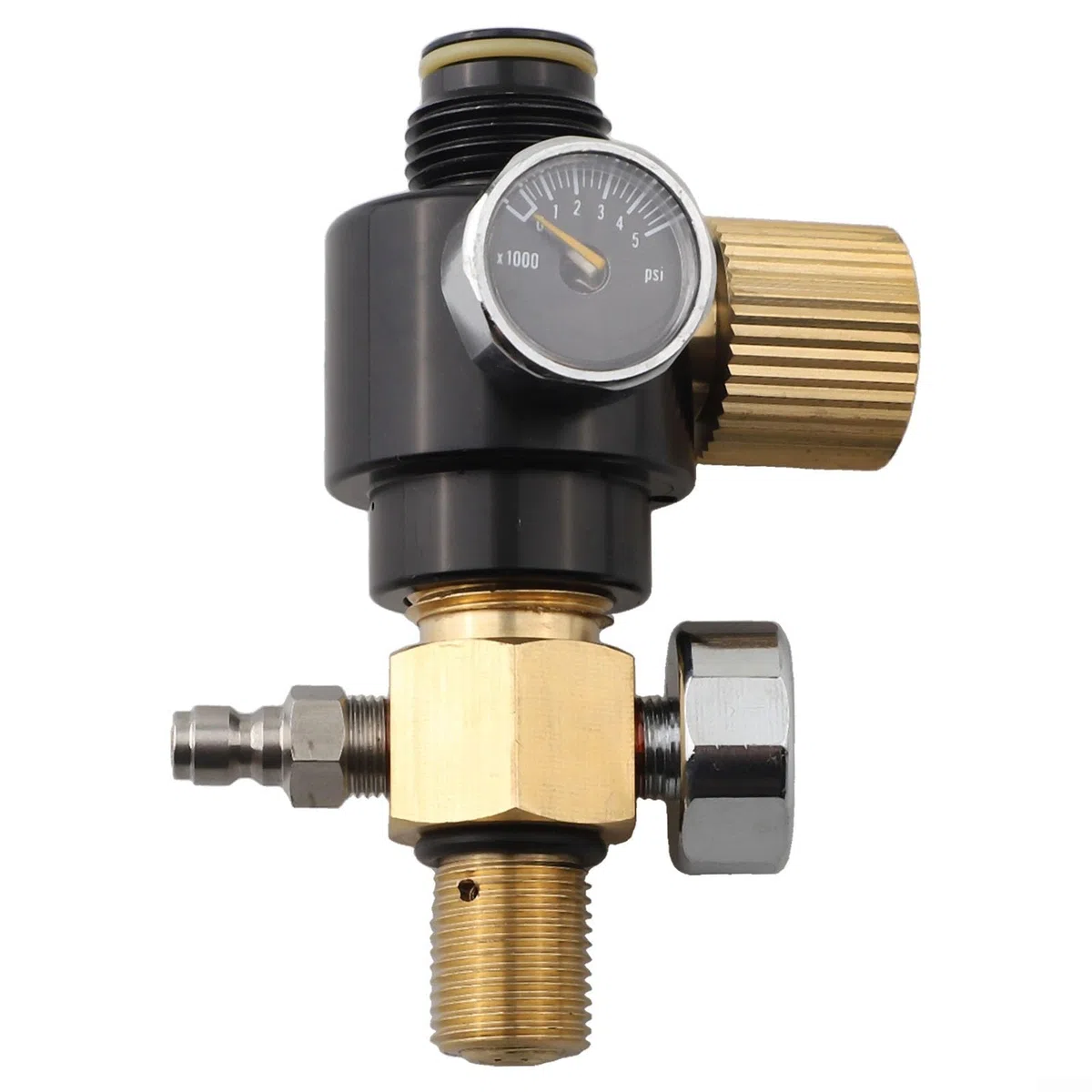 Edelstahl-Regler für HPA-Lufttanks mit 0–2800 PSI Einstellbereich und Doppelgewinde-Kompatibilität 5/8–18UNF M18 x 1,5 (5/8 mit Regler)