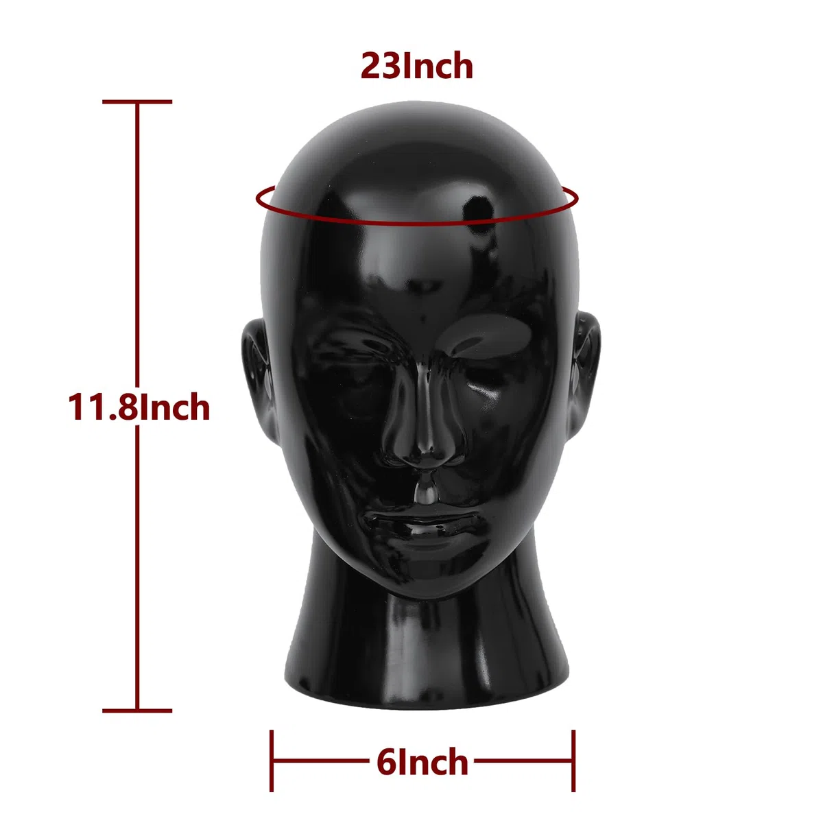 Mannequin-Kopf, männlich – Professioneller Kosmetik-Übungskopf für die Präsentation von Headsets, Kopfhörern, Spielkonsolen, Hüten, Perücken und Schmuck（L20-LH）