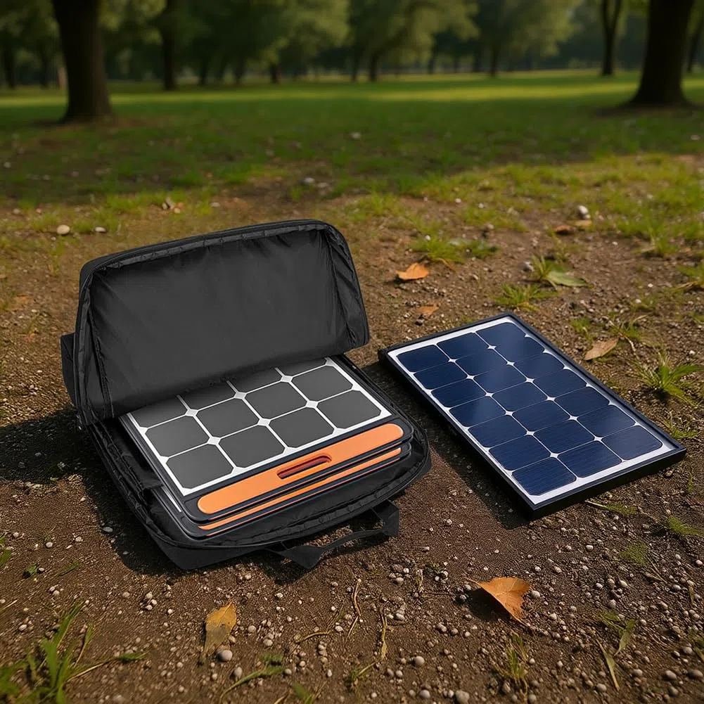 Tragbare Solarpanel-Tasche, Solarmodul-Aufbewahrungstasche mit Polsterung und Schultergurt, für SolarSaga 100W für Rockpals SP003 100W für Power 100W, Solarpanel-Tragetasche