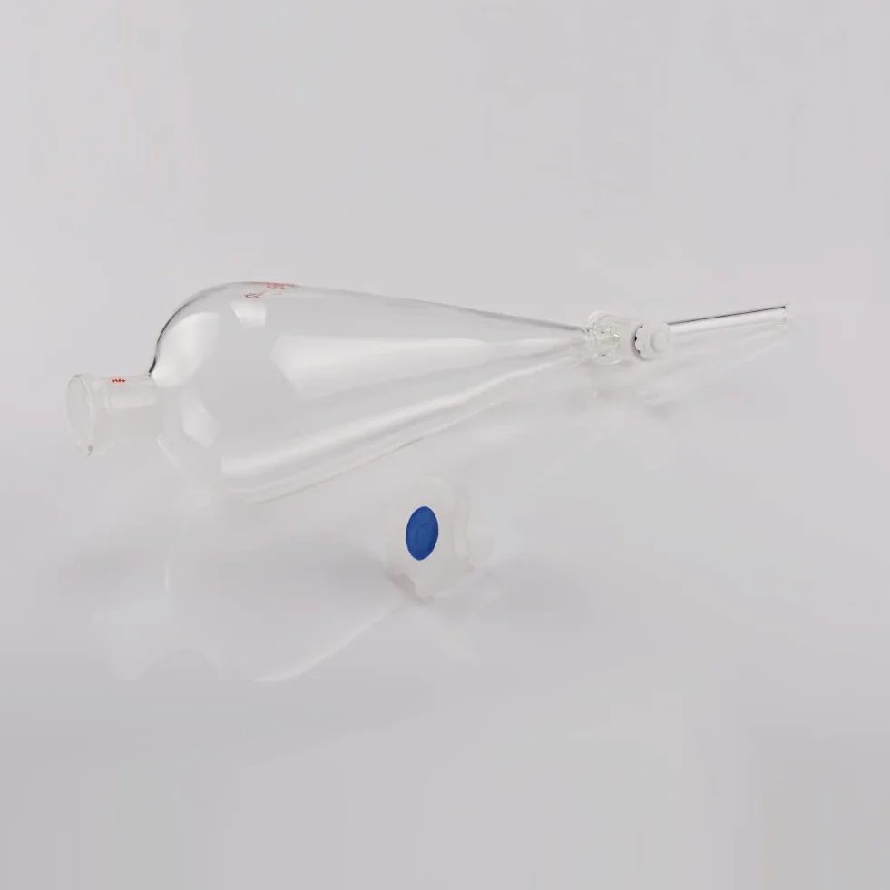 stonylab Scheidetrichter Glas, Borosilikatglas 500 ml Scheidetrichter Heavy Wall Conical Separatory Funnel Trichter mit Glas Absperrhahn 24/29 Gelenk und PTFE-Absperrhahn, 500 ml