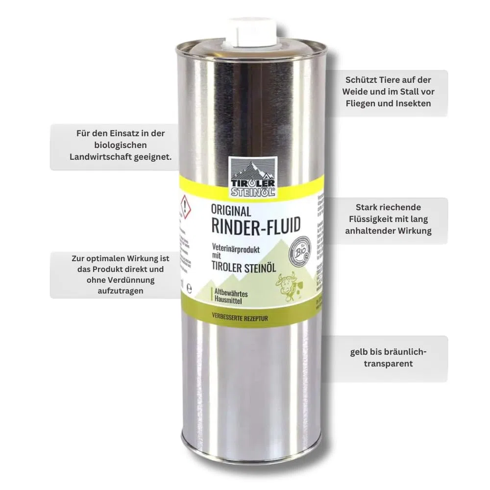 Tiroler Steinöl Rinder Fluid - 1000ml, Öl