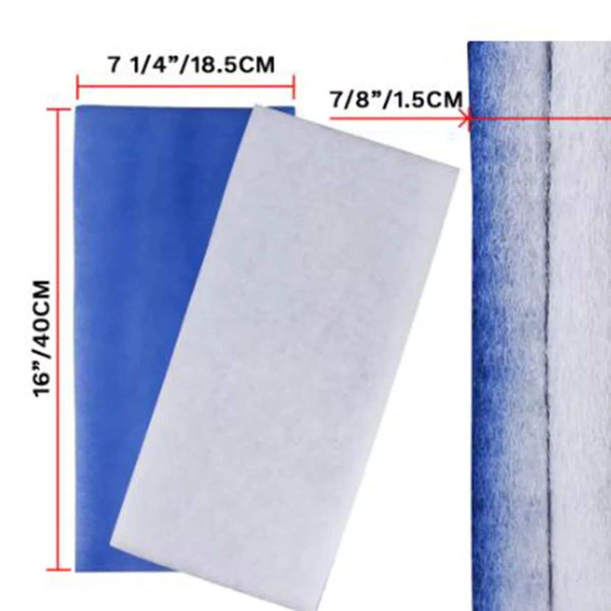 Sprühkabinenfilter, austauschbarer, rostfreier Luftfilter, Ersatz, waschbar, Luftreiniger, Airbrush-Filter-Pad, passend für Sprühkabine, 40 x 18,5 x 1,5 cm (2 Stück)