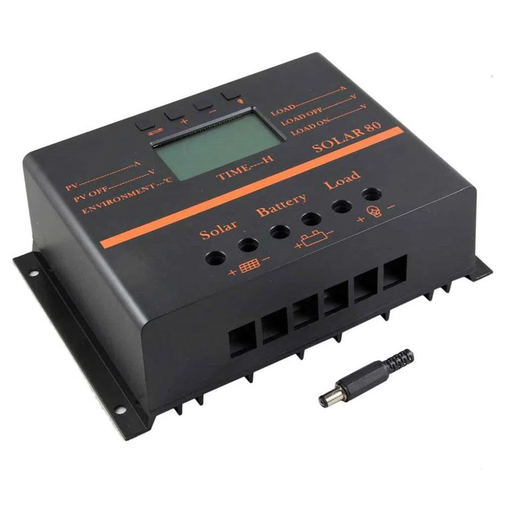 Solarladeregler 80A Solarpanel Batterieladeregler Photovoltaik-Stromerzeugung 12V/24V LCD Display