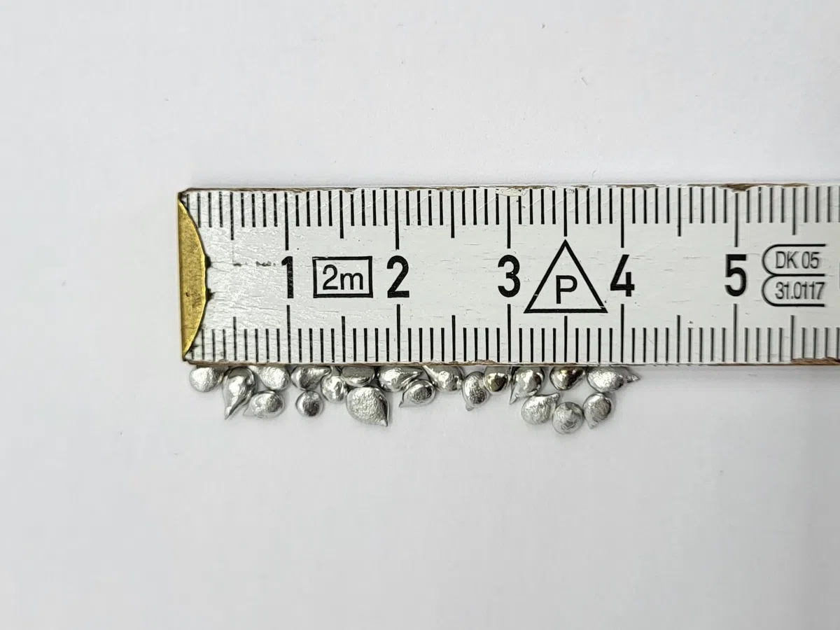 Zinn Reinzinn Sn99,9% in groben Granulat 100g-1kg Zinn Tropfen 2-4 mm Stückgröße (500)