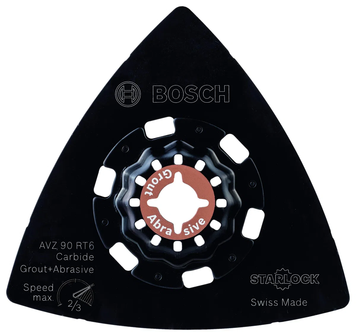 Bosch Professional Schleifplatte AVZ 90 RT6 Carbide RIFF (Starlock, Körnung 60, Ø 90 mm, Zubehör Multifunktionswerkzeug)