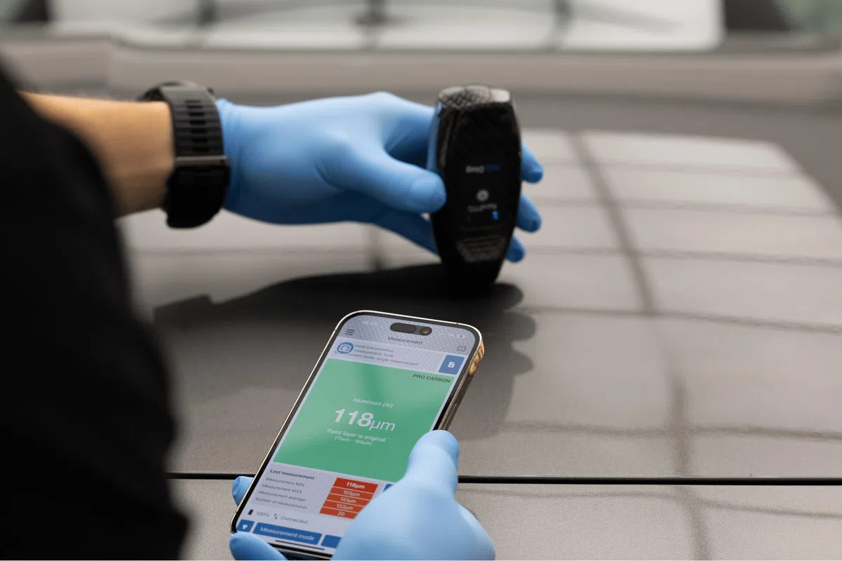 NexPTG Pro Carbon Lackmessgerät Auto mit App für iOS & Android| Professionelles lackdickenmessgerät & Lackprüfgerät | Lackmessgerät | Lackschichtmessung App