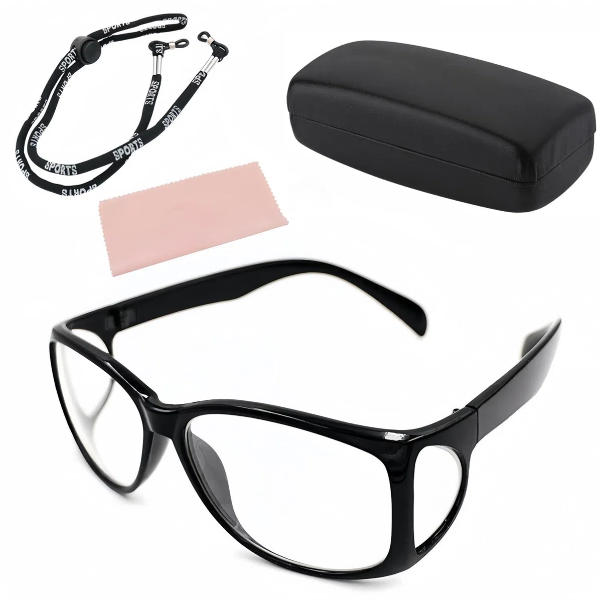 RöNtgen-Bleibrille (0,5/0,75mmpb), Mit Seitenschutz, Leichte Labor-Dental-Schutzbrille, Mit Aufbewahrungsbox + Reinigungstuch + Brillenband, Zum Schutz Der Augen 0.5mmpb