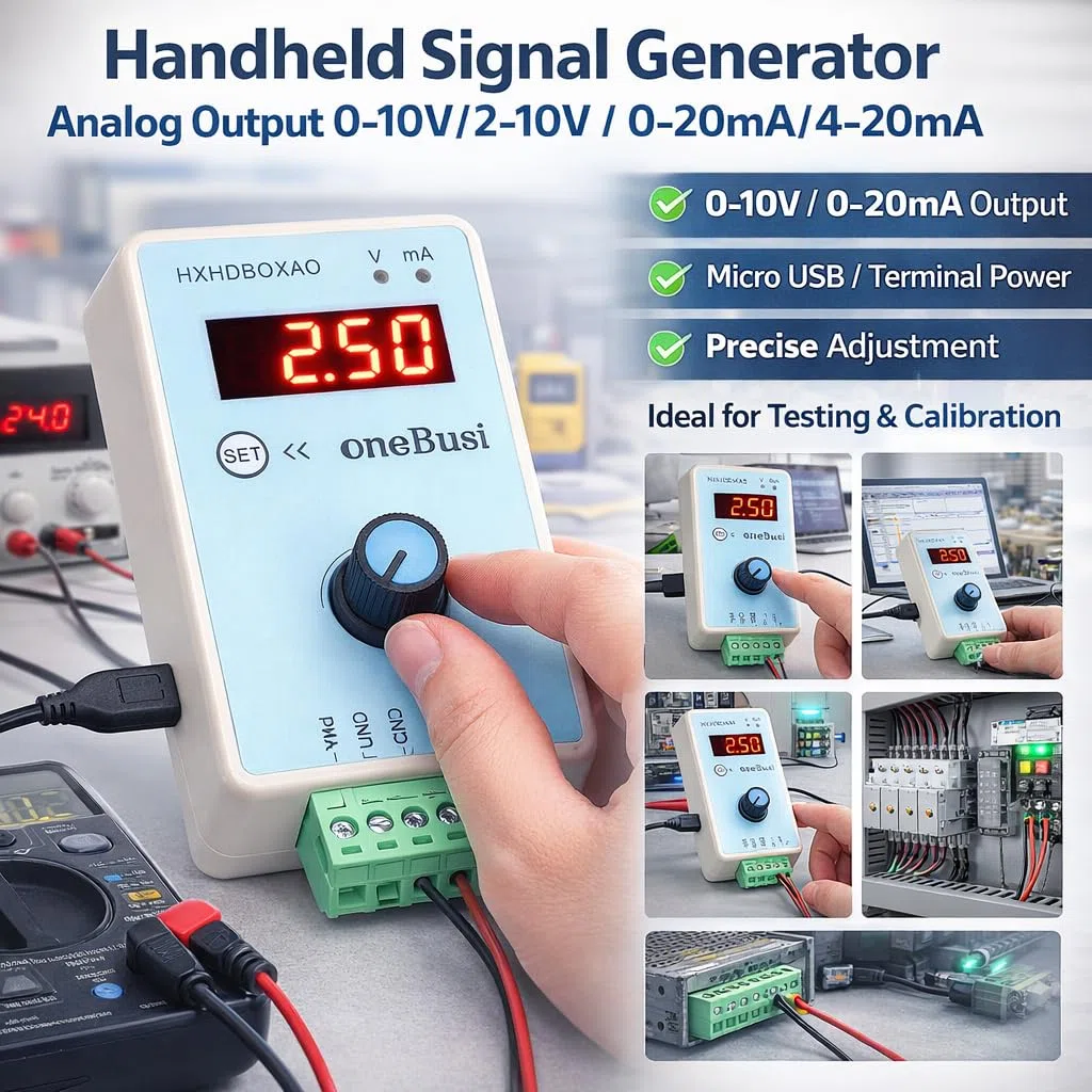 Digitale Analoger Signalgenerator Digital-Analogisch Handheld 0-10V/2-10V 0-20mA/4-20mA Strom-Spannungs Signalquelle Funktionenerator