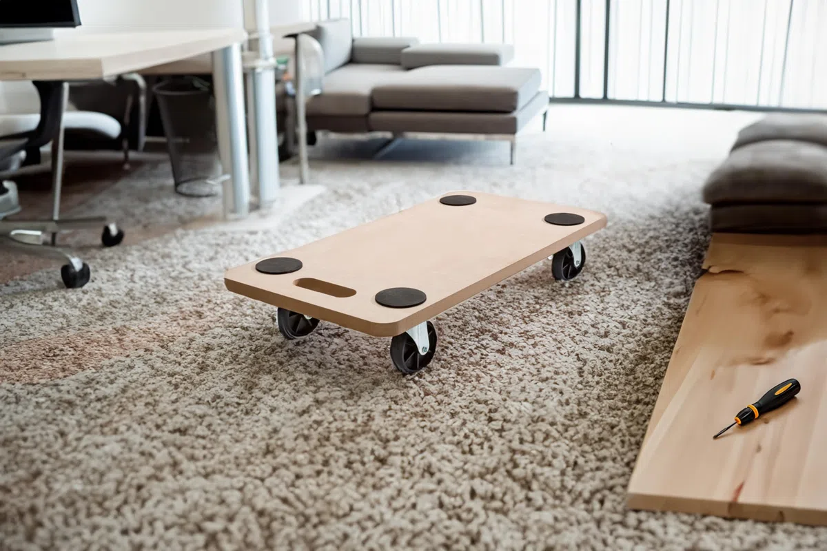 SCHEPERS (2Stück) Rollbrett Transportroller Möbelroller Roller für Möbel Transporter Tischtransportwagen max. 200kg