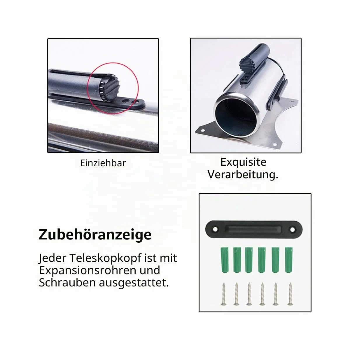 Edelstahl Absperrband,Yueser 2 x 3M Edelstahl Einzeihbar Wand Montiert Absperrung Einziehbar Absperrständer Massenkontrolle Absperband (Rot)
