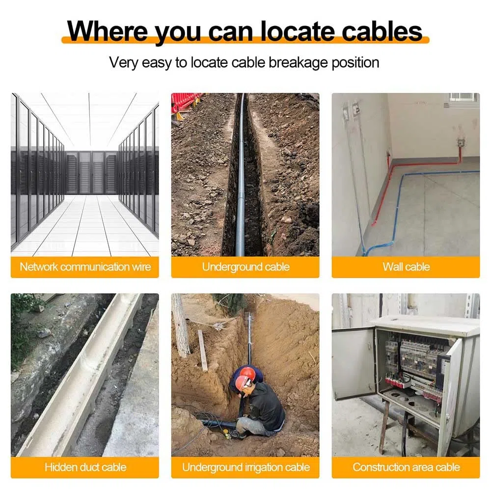 Underground Kabel Draht Locator, Drahtsuchgerät Tracer F04 zum Auffinden von Bruchkabeln, Bewässerungsdrähten