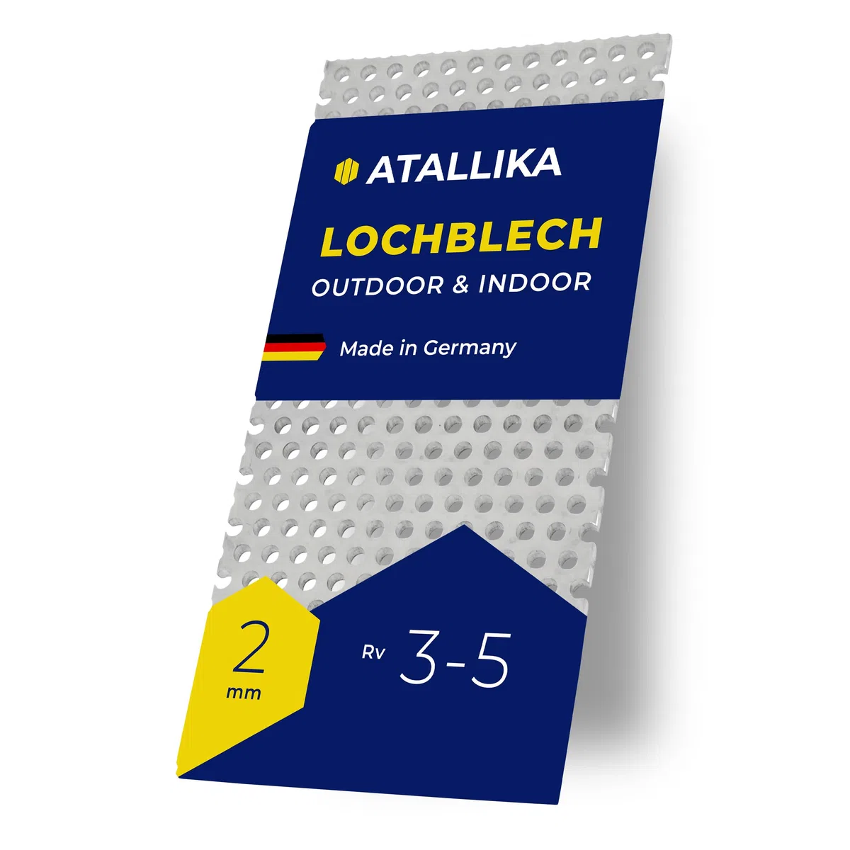 Lochblech Aluminium Rv 3-5 [600x400 mm] - 2mm dickes Alu-Blech mit Rundlochung 3mm/5mm [wetterfest für Outdoor & Indoor] - präziser Zuschnitt aus Deutschland