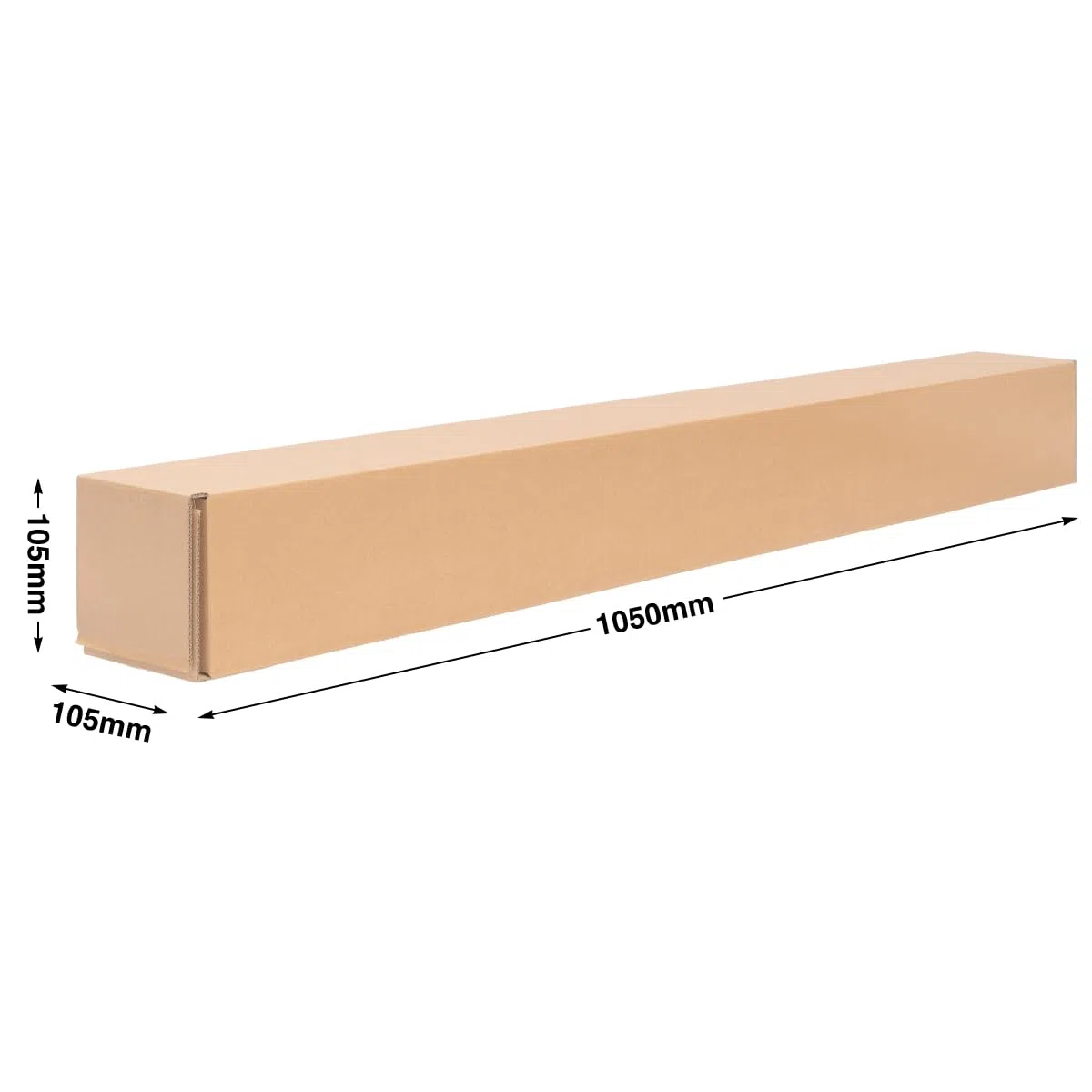 verpacking Versandhülse 755 x 105 x 105 mm Braun [Ausführung und Stückzahl wählbar] Faltkarton 100 Stück