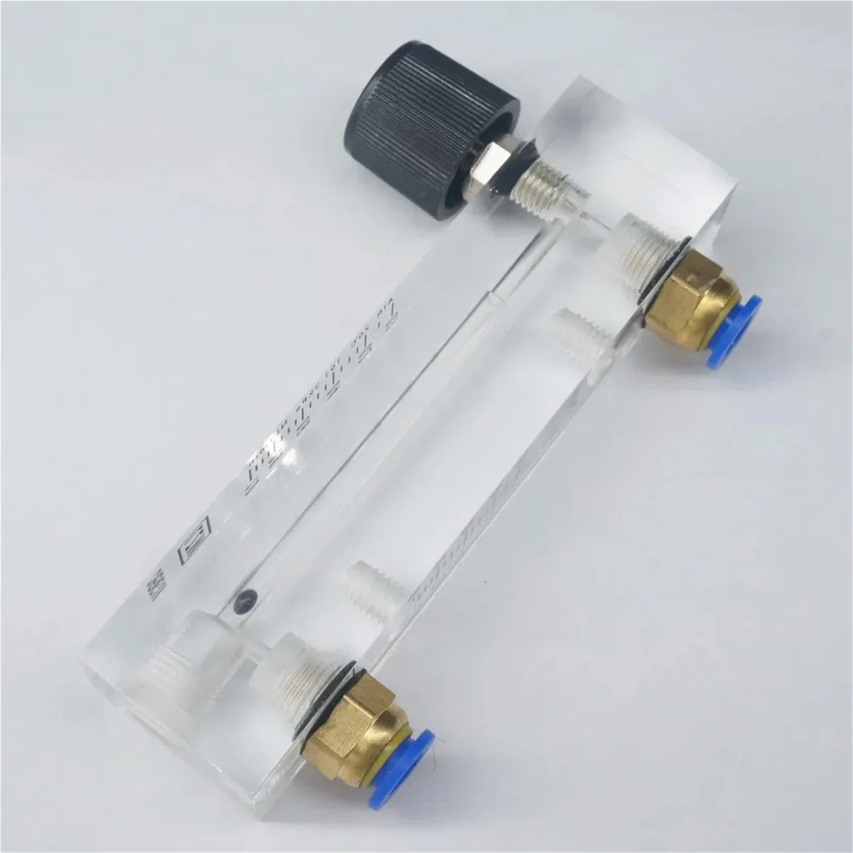 0,1–35 l/min, 6–400 ml/min, passend for 6/8/10/12 mm Rohr, anpassen, Luft-Stickstoff-Durchflussmesser, Rotameter mit Steuerventil LZT-6T(6-60ml Per Min,Tube OD 6mm)