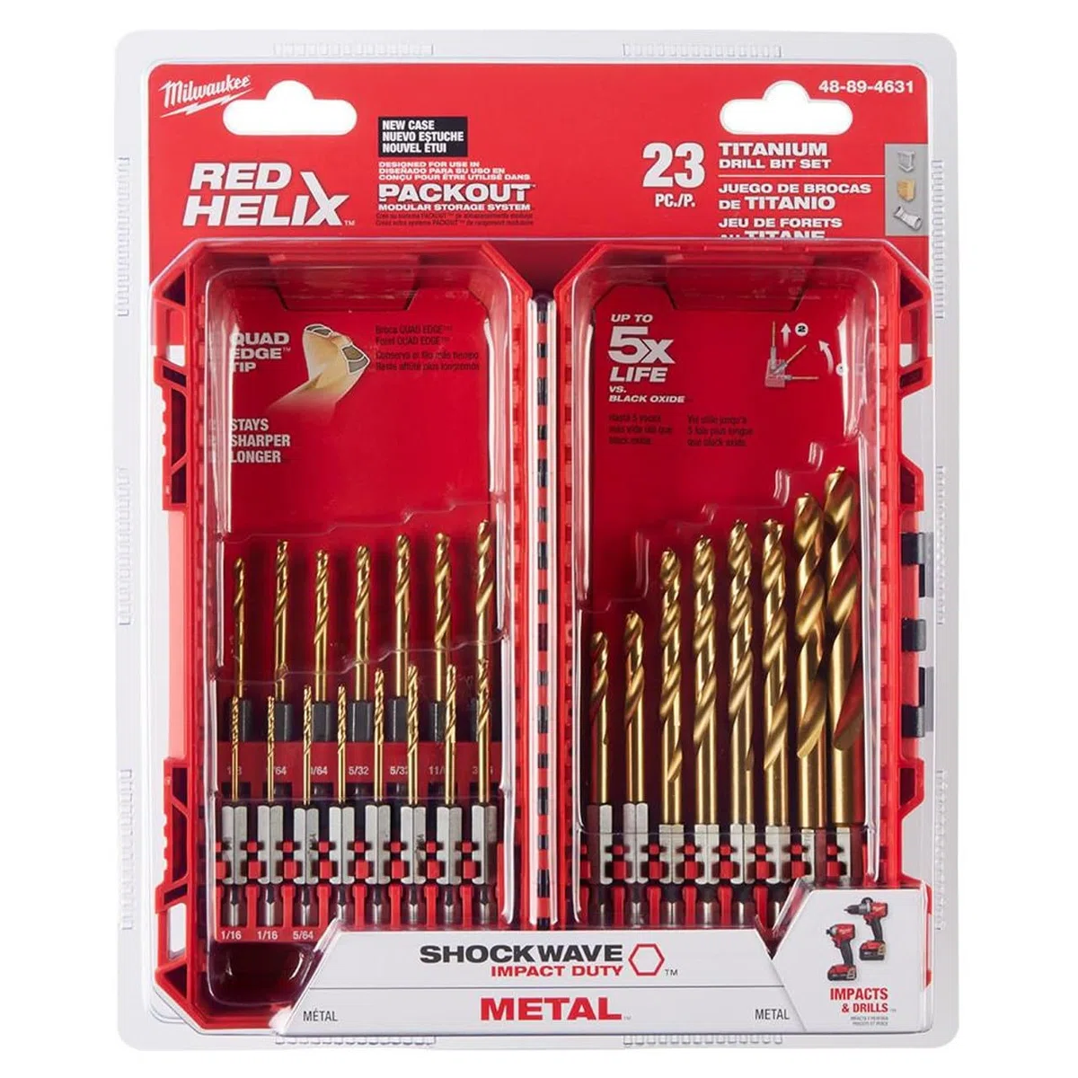 Milwaukee 48-89-4631 Kit Tin Shockwave (23-teilig)