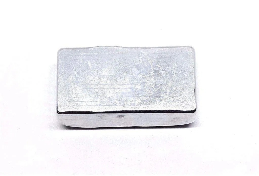 Precious & Valuable metals / Zinkbarren Sammlung: 5 Unzen Zinkbarren Zn, 155 bis 160 Gramm