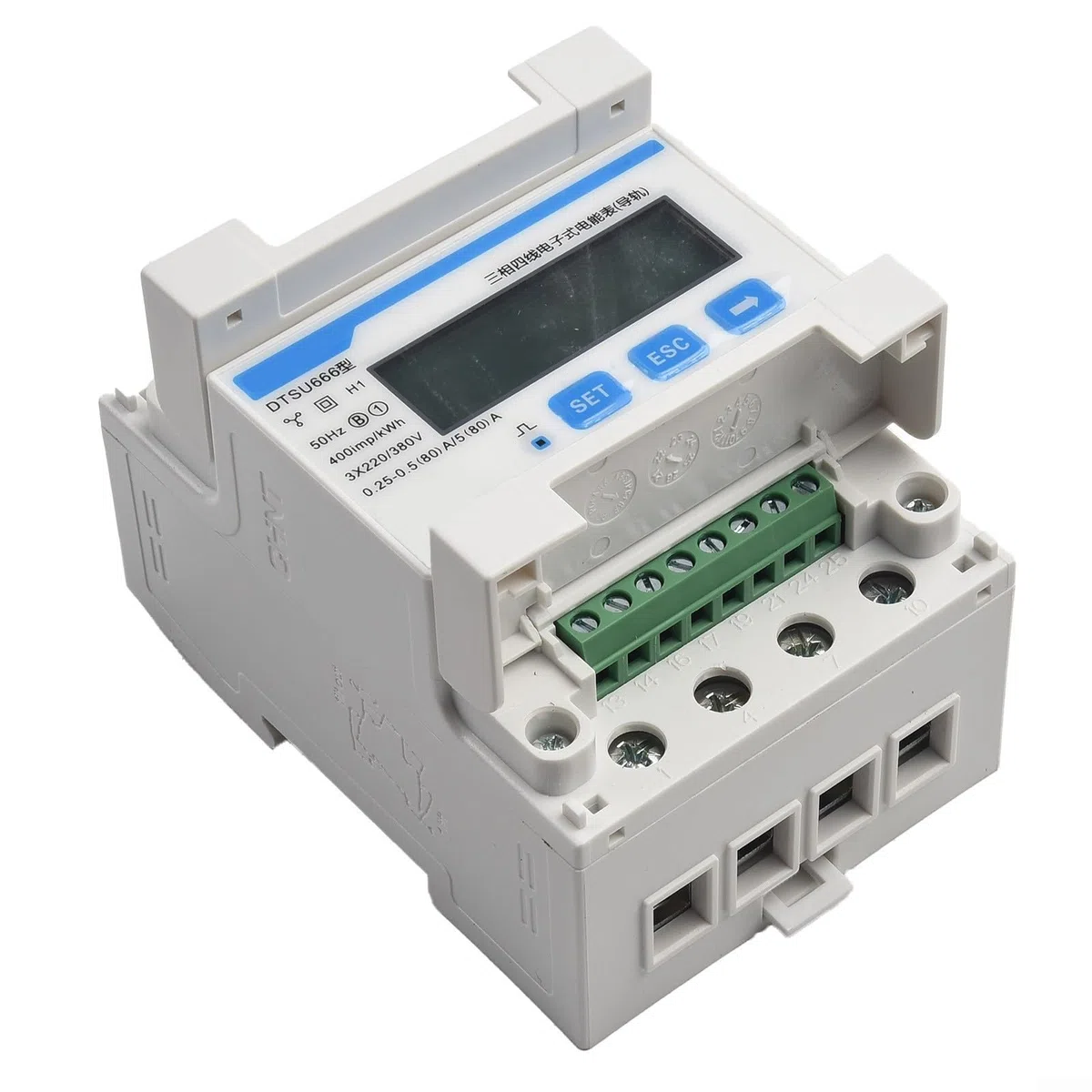 Für Smart Power Sensor DTSU666 Dreiphasen-Energiezähler DIN-Schienentyp für Solar-PV-Überwachung und Windturbine, RS485 für MODBUS-Messgerät, Messung aktiver reaktiver Energie, Import Export