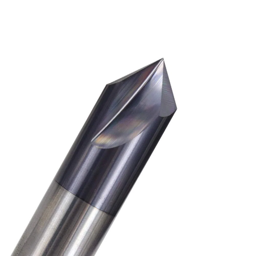 Fasen-Endmühle 90 Grad 2-12mm Carbid CNC-Entgrat-Router-Bit für Aluminiumgravur 3 Flöte Beamering Frässchneider-8xd8x90Deges.