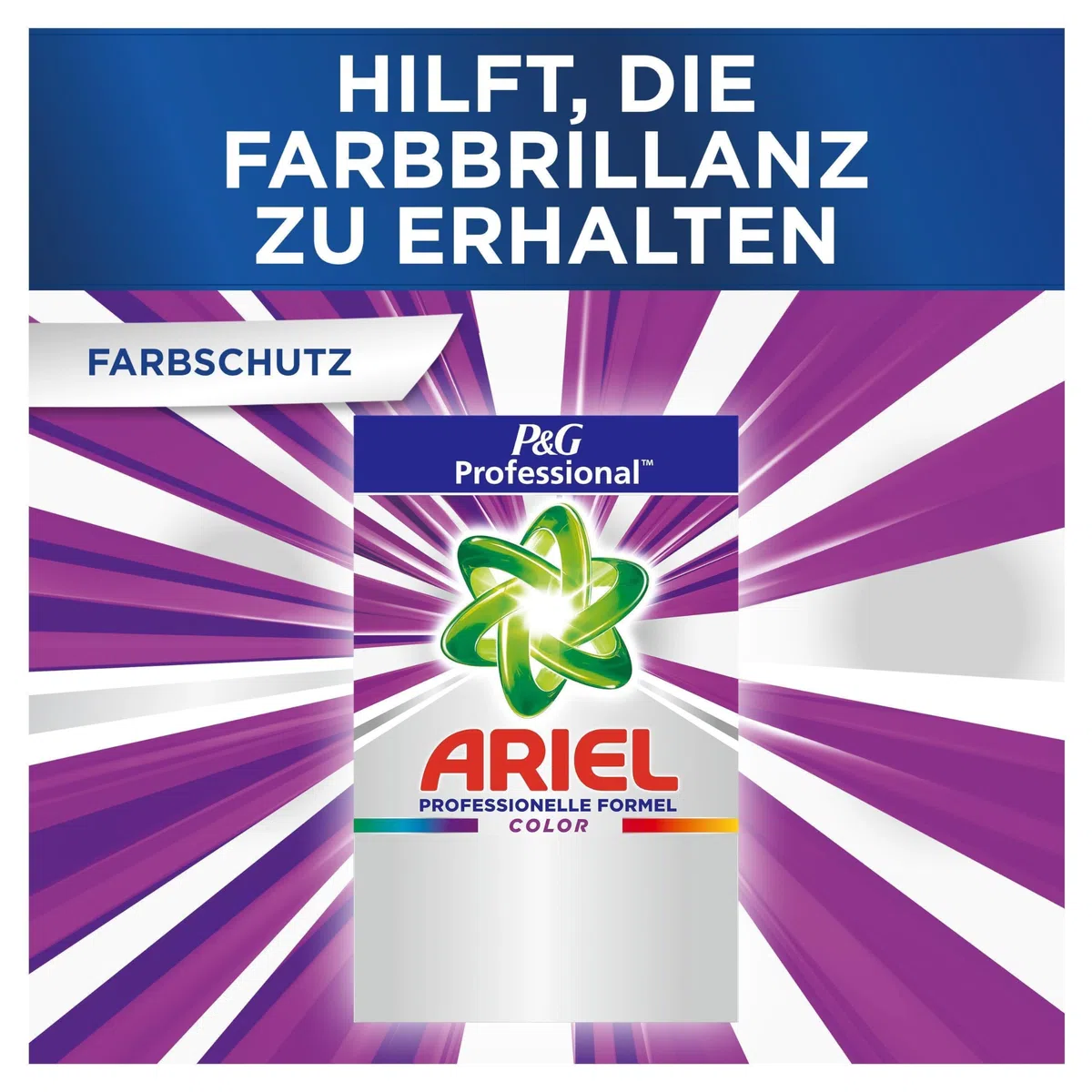 Ariel Professional Waschpulver, Waschmittel Colorwaschmittel, 110 Waschladungen, 6.6 kg, Hervorragende Fleckenentfernung und Reinigung schon ab dem ersten Waschgang