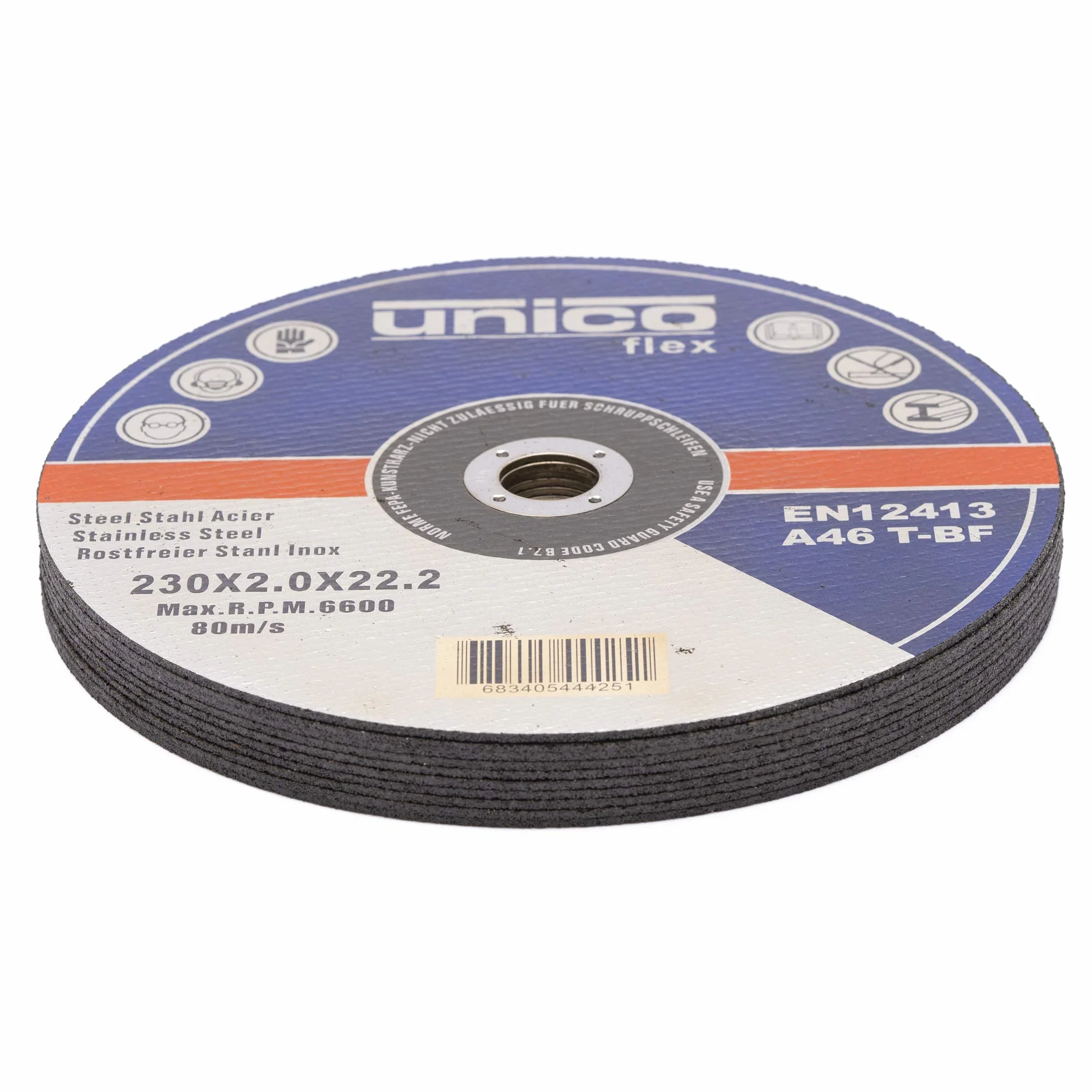 25 Stück Trennscheibe 230 Metall - 25x Trennscheiben 230 x 2,0 mm/Flexscheiben 230 Metall dünn 2mm / Bohrung: 22,23 mm/für Trenn- oder Winkelschleifer