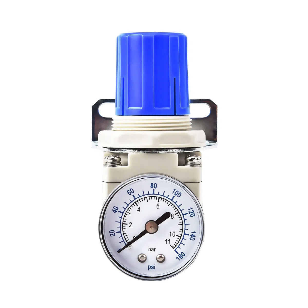 BLCH 1/4" BSP Druckluftregler - Druckregler für Kompressor, Kompressorregler mit Lufttrocknungssystem AR2000-02 inkl. Manometer (0-160 PSI)