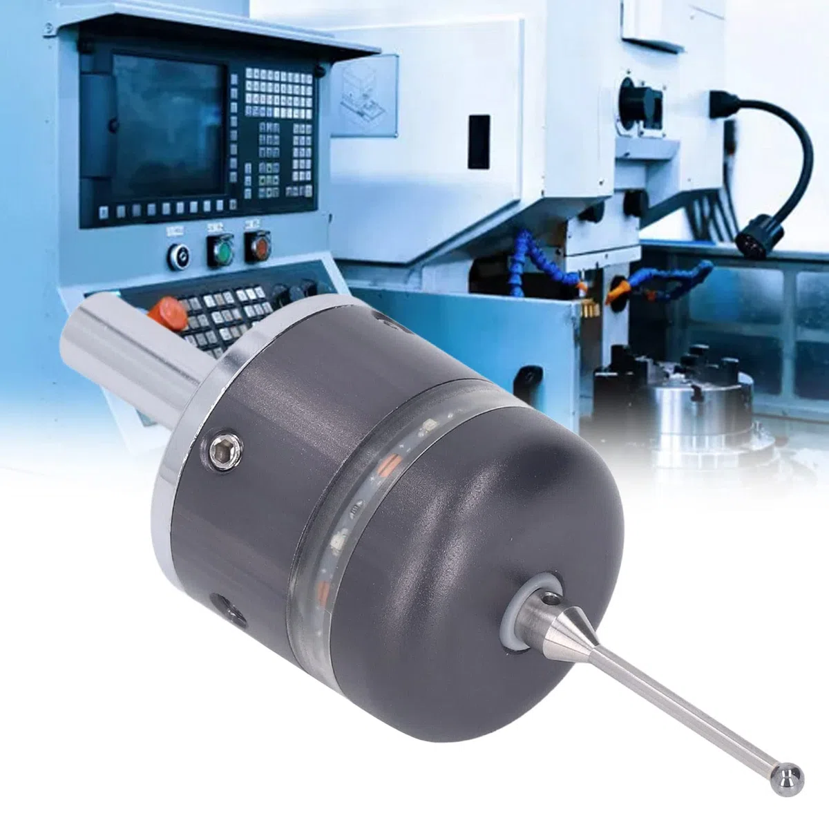 CUEI CNC-3D-Kantentaster, Professioneller, Hochpräziser, Wasserdichter, Digitalisierender 3D-Kantentaster mit Berührungstaster, Universeller Elektronischer Kantentaster aus Wolframstahl(Grünes Licht)