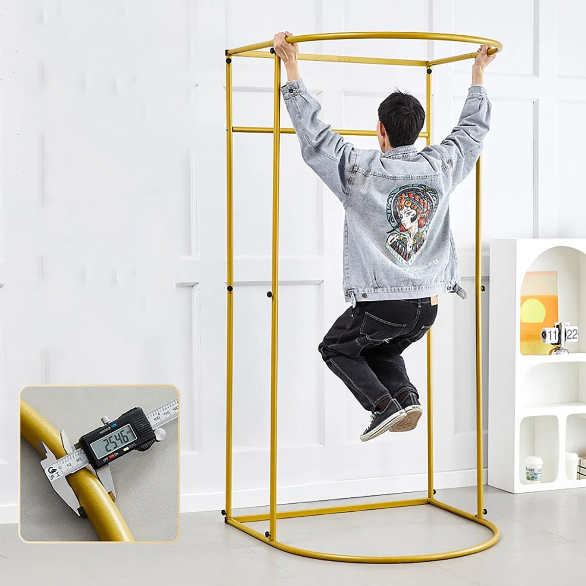 Freestanding Changing Room, Portable Mobile Changing Room Frame, U-shaped Temporary Privacy Room for Clothing Stores, Shopping Malls, Offices, Boutiques, 39.4*37.4*78.7in(Black)