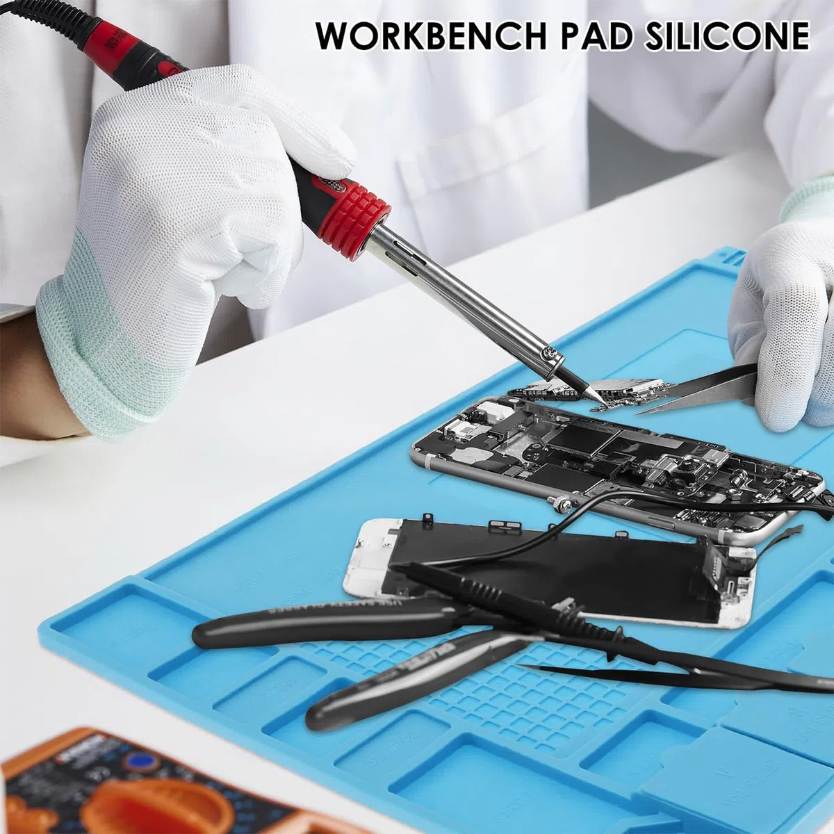 H Traffic Search Terms Soldering Matt, Heat Resistant Matt, Magnetic Repair Mat, Electronics Repair Pad, Soft Work Mat, Computer Repair Mat, Cellphone Repair Mat, Magnetic Soldering Mat, Heatpro