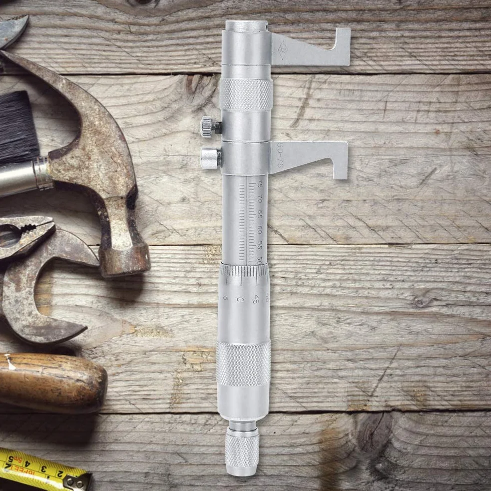 Innenmikrometer , 25 50mm/50 75mm Innendurchmesser Messwerkzeug Klare Laserbeschriftung Edelstahl zum Messen verschiedener Innenmaße(50 75MM)