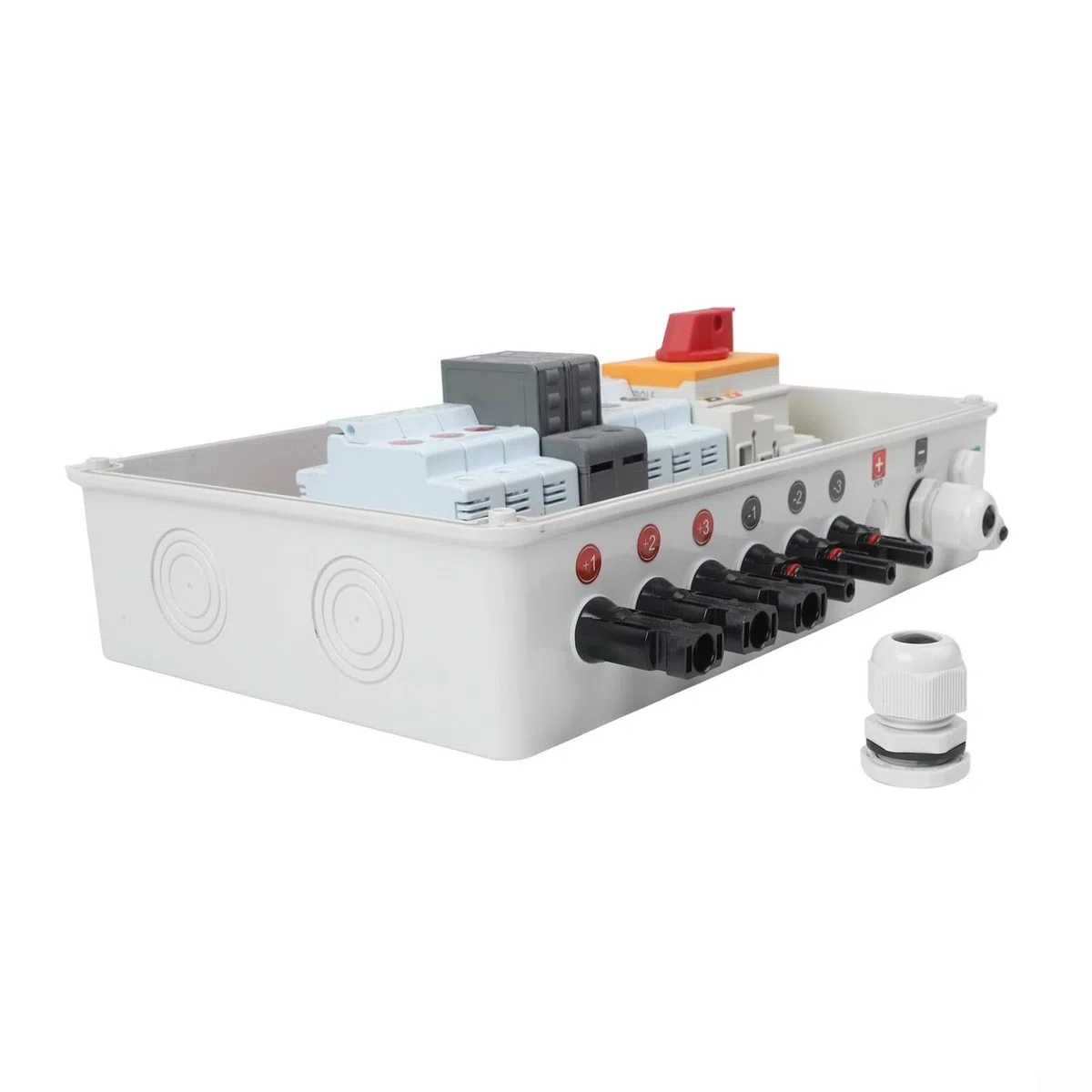 3 in 1 Out Solar PV Combiner Box 1000V with Reliable DC Components and Multiple Safety Protections for Solar Arrays